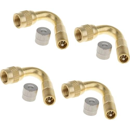 45 DEGREE ANGLE CAR LORRY MOTORCYCLE MOTORBIKE TYRE VALVE EXTENSION ADAPTORS