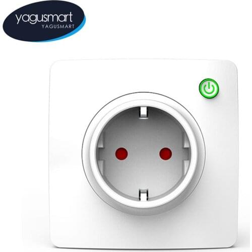Yagusmart Power Socket DE Outlet 16A-2500W EU Smart WiFi Wall Socket with Electric Monitor Smartlife Work with Alexa Google Home