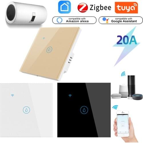 TUYA Zigbee Smart Water Heater Switch Smart Life Tuya APP Remote Control Amazon Alexa Echo Google Home Voice Control
