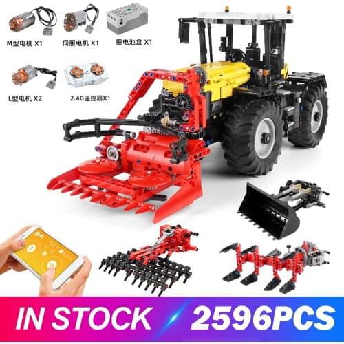 MOULD KING MOC High-Tech truck The RC Tractor Fastrac 4000er Set Building Blocks Bricks Kids Educational Toys Christmas Gifts