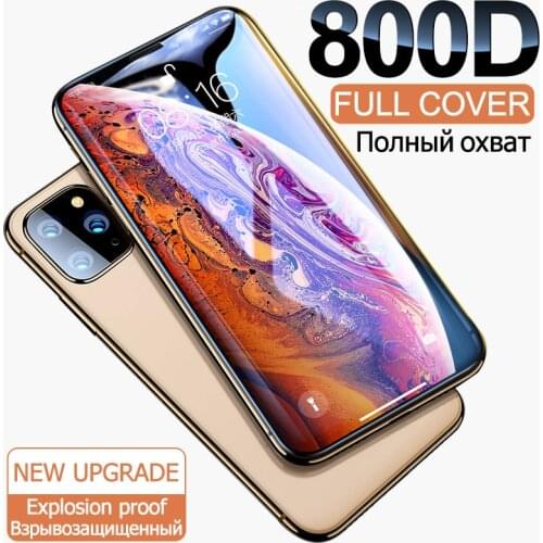 800D Full Cover Tempered Glass For iPhone 11 Pro X XR XS MAX glass iphone 11 Pro screen protector Protective glass on iphone 11
