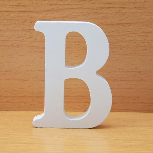 1pc 10cm White Wooden Letters Home Decor Alphabet DIY Word Letter Party Wedding Name Design Art Crafts Standing 3.94 Inches