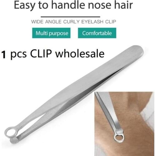 1 Pc Nose Hair Trimming Tool Makeup Hair Removal Tweezers Stainless Steel Nose Hair Clip Tweezer Eyebrow Nose Hair Clip