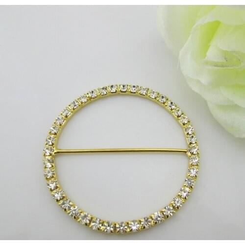 10pcs round rhinestone buckle for wedding invitation card 40mm