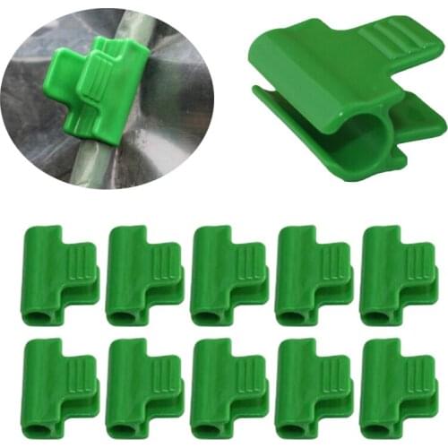 20pcs Greenhouse Clamps Clips Plant Stakes Pipe Clamps for Outer Diameter Shed Film Row Cover Shading Netting Tunnel Hoop Clips