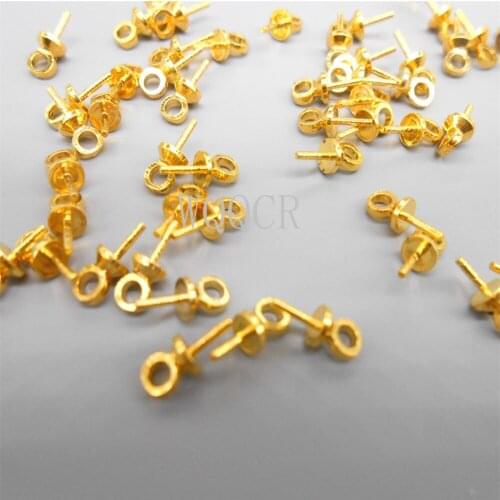 200 End Golden Cap Bead Pendant Connector Cap Ball Cap Accessories Round Bead Pendant DIY Necklace Discovery Jewelry Accessories