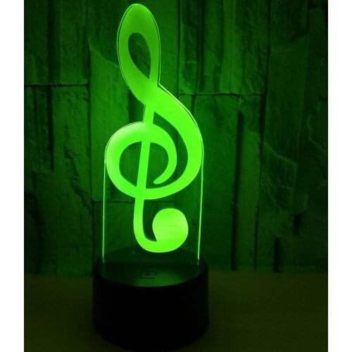 3D LED Night Light Magical Note with 7 Colors Light for Home Decoration Lamp Amazing Visualization Optical Illusion Awesome