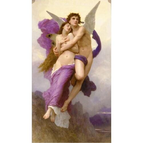 Famous Paintings 5D DIY Full Round Diamond Painting "He Rapture Of Psyche" Cross Stitch 3D Embroidery Valentines Gift Y651