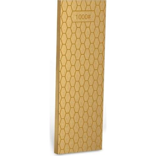 Diamond Sharpening Stone 2 Side Grit 400/1000 Titanium Plating Diamond Plate Honing Stone 8-Inch Hone Sharpener