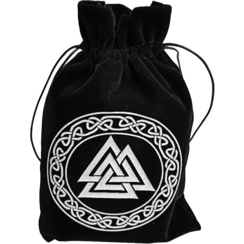 Velvet Moon Phase Tarot Oracle Cards Storage Bag Runes Constellation Witch Divination Accessories Jewelry Dice Bag