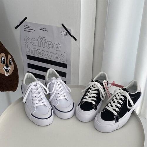 White Canvas Women Shoes Flat Comfortable Sneakers Working Ventilation Vulcanized Shoes Autumn Slip on Casual Female Zapatillas