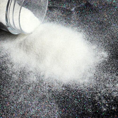 10ml White Iridescent Glitter Powder For Resin Filling Silicone Mold Crystal Mud Slime Fillers Shiny Glitter Nail Art Decoration