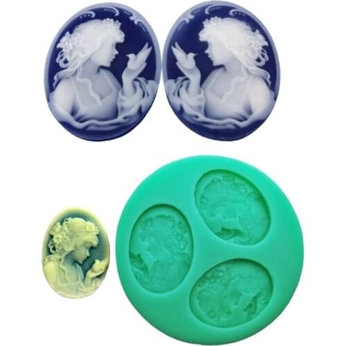 Princess Style Girl Bird Brooch Epoxy Resin Mold Jewelry Pin Silicone Mould DIY Crafts Casting Mold