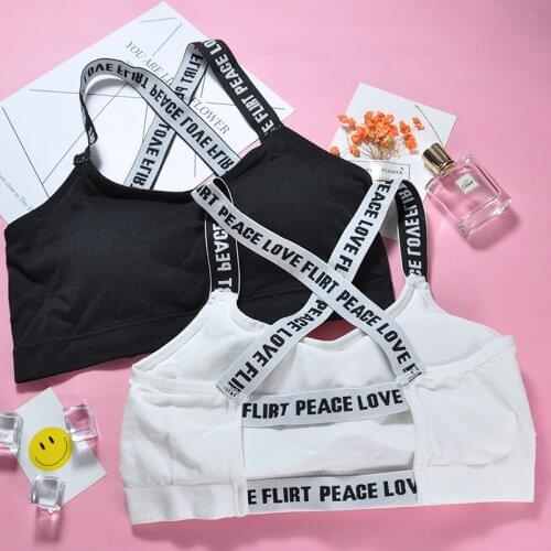 Breathable Bralette Bra Letter Womens Lingerie Seamless Padded Floral Brassiere Femme Push Up Bras Women Sports Fitness Bra Bh