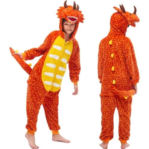 Animal Kid Onesies Pajamas Girl Boy Cute Animal Cartoon Dragon Unicorn Cosplay Costume Halloween Christmas Party Jumpsuits Suits