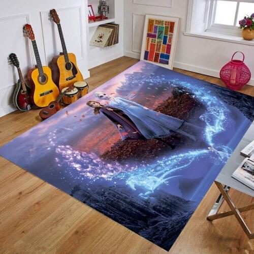 Disney Frozen Princess Mat Bedroom Home Floor Decoration Living Room Carpet Bathroom Anti-slip Rug Wedding Aisle Decorations