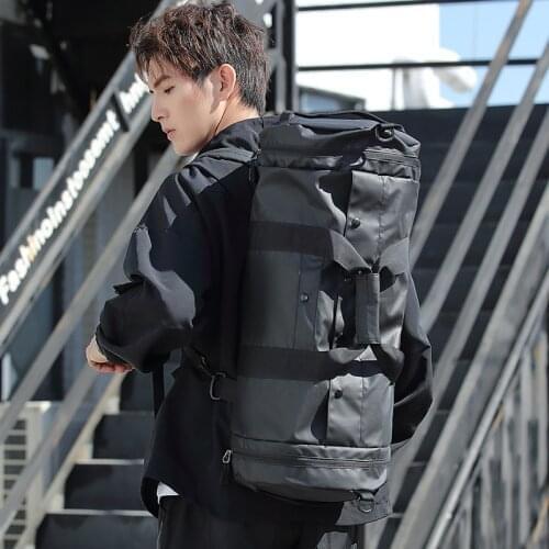 Large Capacity Travel Bags Mens Portable Shoulder Luggage Duffle Bag Cylinder Basketball Training Weekend Bag XA368F