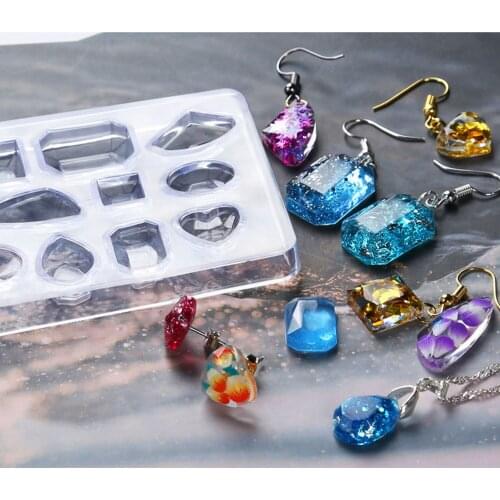 Earring Resin Mold Resin Jewelry Molds Silicone Necklace Pendant Mold Casting Mould Jewelry Making DIY Craft Tool earring molds