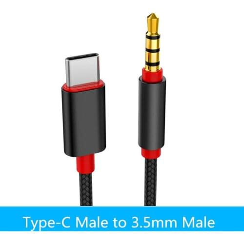 USB Type C Audio Cable Type-C Male to 3.5mm Male Car AUX Audio Cable Adapter for Huawei Mate 10 P20 Letv 2 Pro Xiaomi 6 Note