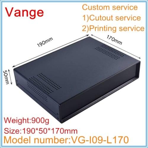 1pcs/lot metal enclosure diy junction box 190*50*170mm iron project box case housing plastic panels for amplifier controller