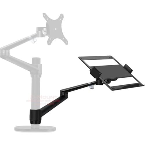 OL-3L OL-3T DIY part 32" laptop tray with long arm aluminum desktop accessory part silver black rotate 360 full motion tilt