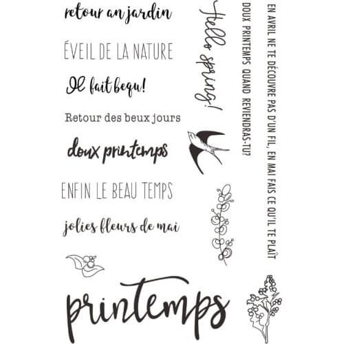 French words Clear Silicone Stamps for DIY Scrapbooking/Card Making/Kids Christmas Decoration Supplies Popular A839