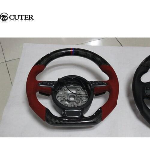A4 B9 RS4 style carbon fiber Car Steering Wheel Steering rudder for Audi A4 B9 13-16