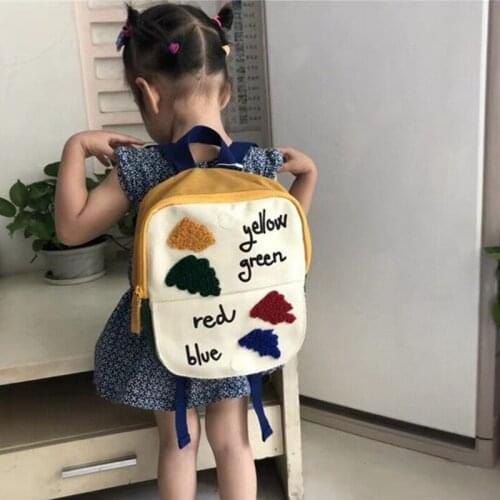 New Stitching Flip School Bag for Boys and Girls Fun Small Color Backpack Shoulder Bag Children Bag Mini Bag 2021