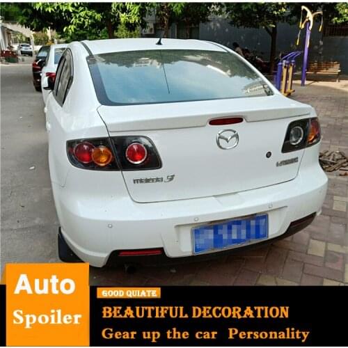 For Mazda 3 Spoiler 2006 2007 2008 2009 2010 2011 2012 2013 ABS Material Car Rear Wing Primer Color Trunk Rear Spoiler Sport