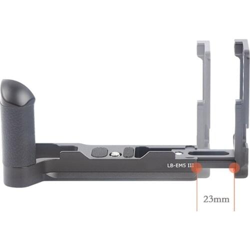 Customized Vertical L Bracket Tripod QR Plate Base with Handle Grip LB-EM5III for Olympus OMD EM5 III Camera Accessories