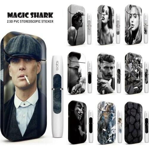 Magic Shark Angela Julia Rose Berry Wood Print Fashion Sticker Case Cover Film for IQOS 2.4 Plus 2.4p Hot Sale