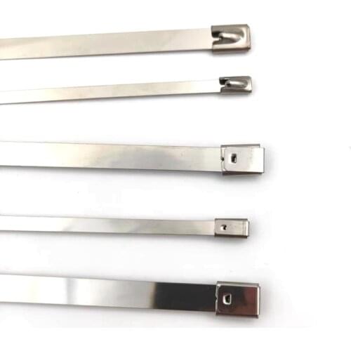 100PCS 8*600 mm stainless steel CABLE TIES LOCK TIE WRAP Corrosion Resistance