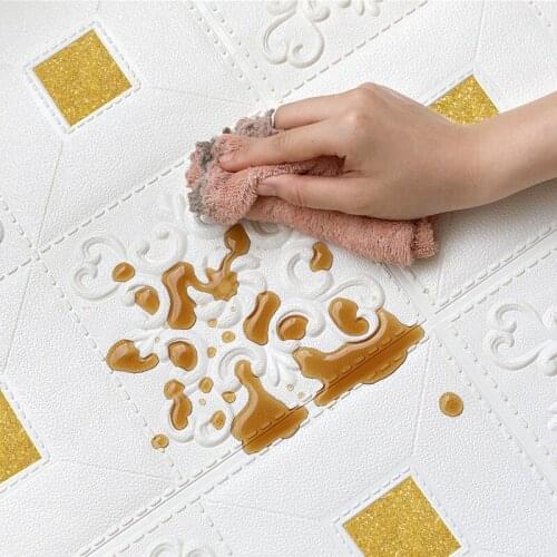 3d Stereo Foam Sound Insulation Self-Adhesive Wall Stickers Wallpaper Bedroom Warm Background Wall Ceiling Ceiling Decoration