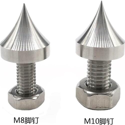 4pcs 304 Stainless Steel Foot Nail Speaker HIFI Audio Shock Absorber Foot Bookshelf Speaker Foot Nail Tripod Foot Pad