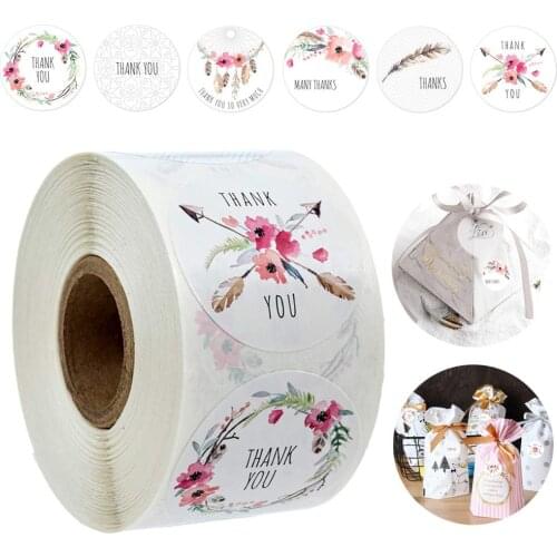 500pcs Pink Thank You For Your Order Sticker Circle Thanks For Shopping Shop Local Small Handmade Sticker Kraft Labels Sticker