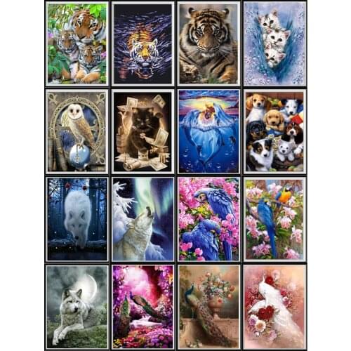 5d Diy Diamond Painting Animal Mosaic Painting Rhinestone Customizable Crafts Home Decoration Imitation Cross Stitch