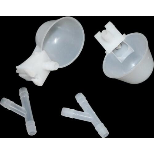 White Bird drinking bowl with 10mm barb Y-type connector Bird Automatic Drinking fountain Canary Quail Parrot water Cup 30 Sets