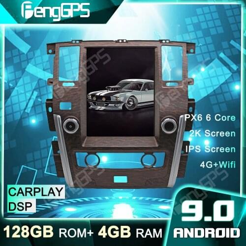 Android 9.0 Tesla Vertical Screen car Player GPS Navigation For NISSAN PATROL 2010-2018 Audio Player 12.1 inch