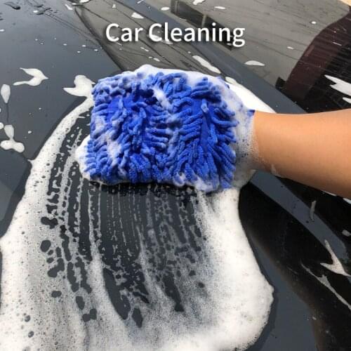 Double-sided Microfiber Hand Wash Gloves, Car Window Dust Removal Gloves, Household Cleaning Towels, Kitchen Supplies Wholesale