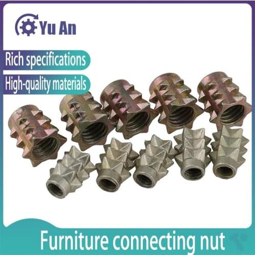 Home Nut Spike Nut Furniture Link Nut Furniture Connector M4 * 10 M6 * 10 50PCS
