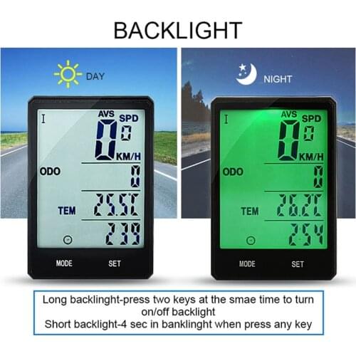 INBIKE Bicycle Wireless Code Meter Wired Digital Bicycle Computer Bicycle Backlight Speedometer Odometer