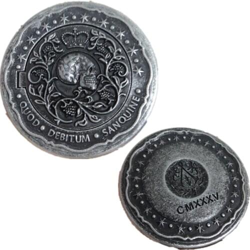 Movie John Wick Coin Gold Blood Oath Marker Keanu Reeves Cosplay Accessories Props Halloween