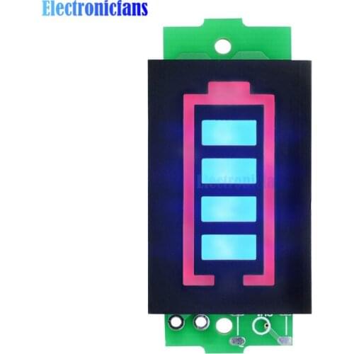 4S 4 Series Lithium Battery Capacity Indicator Module Electric Vehicle Battery Power Tester Li-po Li-ion Blue Display 16.8V