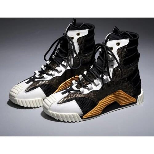 Men luxury designer shoes casual chunky Rhinestone sneakers 2020 High top sneakers for Womens sports brand shoes fashion