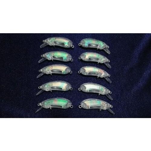 10pcs Unpainted Hard Bait Fishing Lure Body 2 1/2 Inch 1/3 OZ Blank lures JSE177