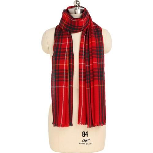 Nepalese 100% Australian wool Scotland Plaid checked scarf shawl Green & red Free Shipping Thin type Factory price Great quality