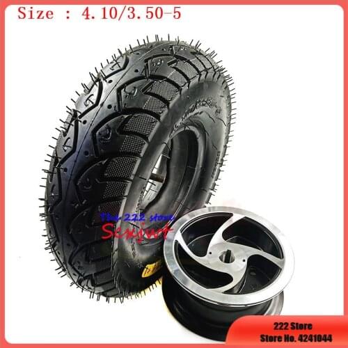 New 12 inch Electric Scooter wheel tire 4.10/3.50-5 inner outer tyre with 5 inch alloy keyway rim for MiNi Moto ATV Quad Go Kart