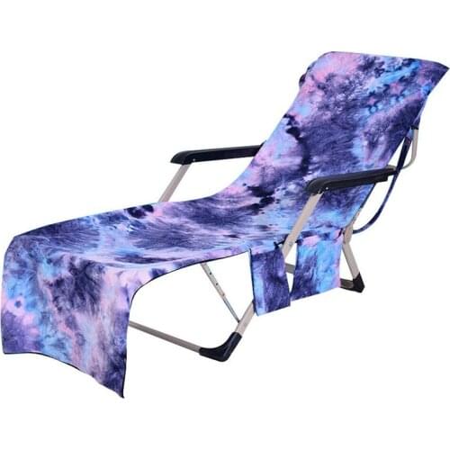New Multifunction Lounge Chair Beach Towel with Pockets for Holidays Sunbathing Drop Shipping