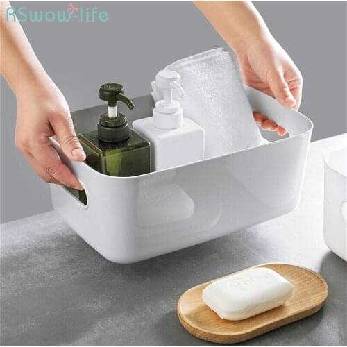 Plastic Basket Bathroom Toilet Cosmetics Basket Kitchen Desktop Sundry Snack Box Travel Bra Panty Organizer Lingerie Travel Bag
