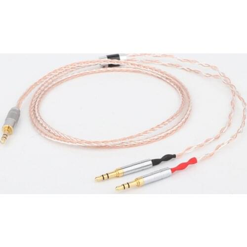 Preffair 8 Cores 7N OCC Silver Plated Sundara Aventho focal elegia t1 t5p D7200 MDR-Z7 2.5/3.5/4.4mm Balance Headphone Cables